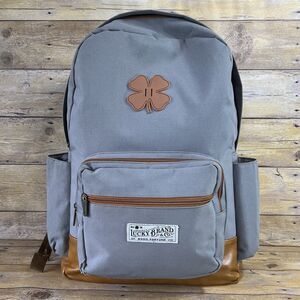 Lucky Brand Backpack Premium Laptop Canvas Unisex Backpack Color Grey‎